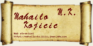 Mahailo Kojičić vizit kartica